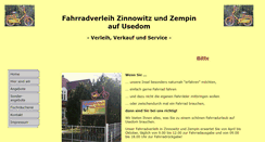 Desktop Screenshot of fahrradverleih-zinnowitz.de